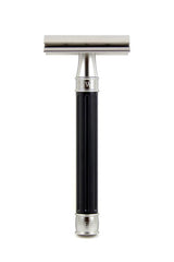 Edwin Jagger 3ONE6 double edge safety razor Black RVS - Manandshaving - Edwin Jagger 3ONE6