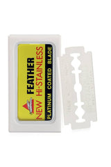 Feather Hi Stainless Double Edge scheermesjes 10 stuks - Manandshaving - Feather