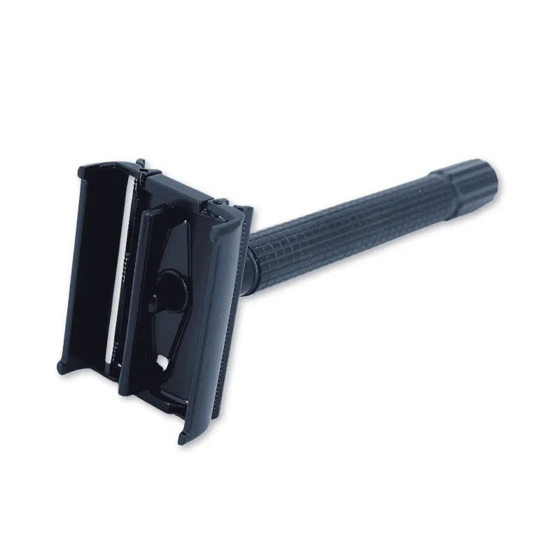 MAS - Selectie safety razor Gunmetal lang handvat - Manandshaving - Manandshaving