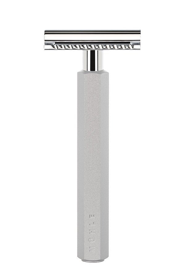 Muhle Hexagon double edge safety razor Silver - Manandshaving - Muhle Hexagon