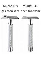 Muhle R41 double edge safety razor met tandkam chroom - Manandshaving - Muhle