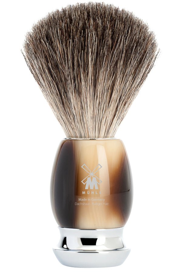 Blaireau Muhle poils de blaireau VIVO corne brune