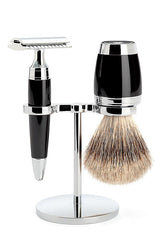 Muhle Stylo double edge safety razor zwart chroom - Manandshaving - Mühle Stylo