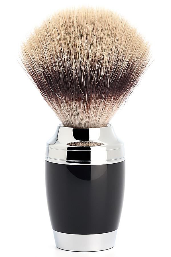 Muhle Stylo scheerkwast synthetisch haar zwart chroom - Manandshaving - Mühle Stylo