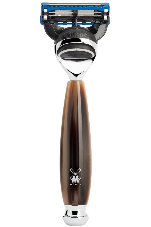 Muhle VIVO scheermes Fusion Hoornbruin - Manandshaving - Muhle