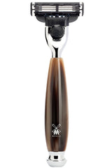 Muhle VIVO scheermes Mach3 Hoornbruin - Manandshaving - Muhle