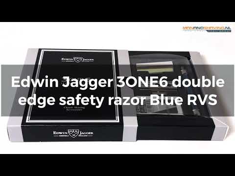 Rasoir de sûreté Edwin Jagger 3ONE6 double tranchant Bleu inox