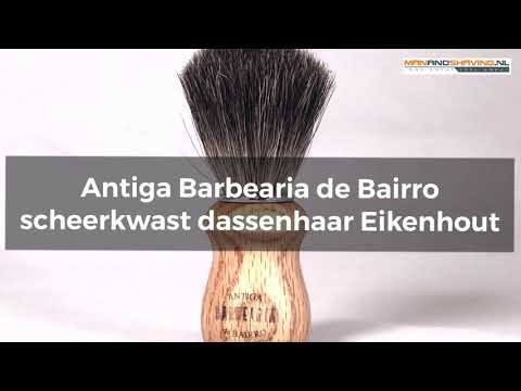 Antiga Barbearia de Bairro shaving brush badger hair Oakwood