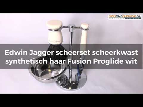 Set de rasage Edwin Jagger S21M727CRFB - Synthétique - Fusion - Blanc