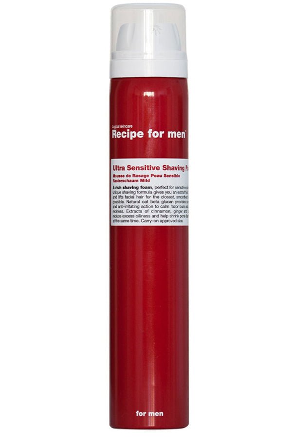 Recipe for Men scheerschuim voor gevoelige huid 100ml - Manandshaving - Recipe for Men