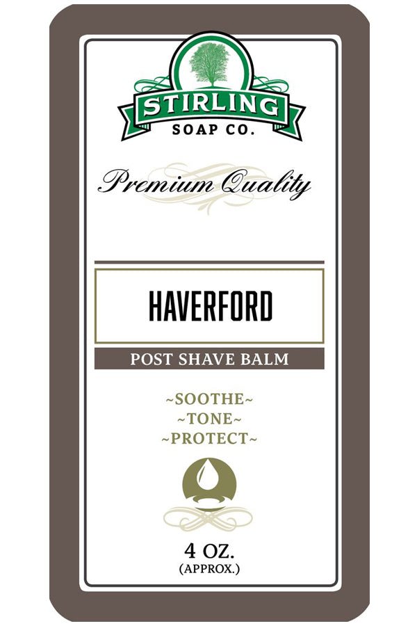 Stirling Soap Co. after shave balm Haverford 118ml - Manandshaving - Stirling Soap Co.