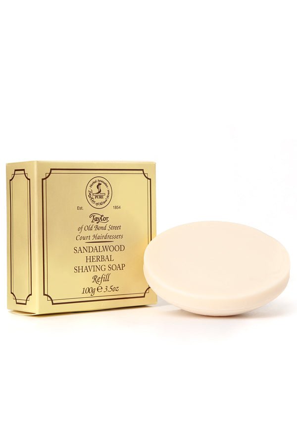 Taylor of Old Bond Str. scheerzeep sandelhout navulling 100gr - Manandshaving - Taylor of Old Bond Street