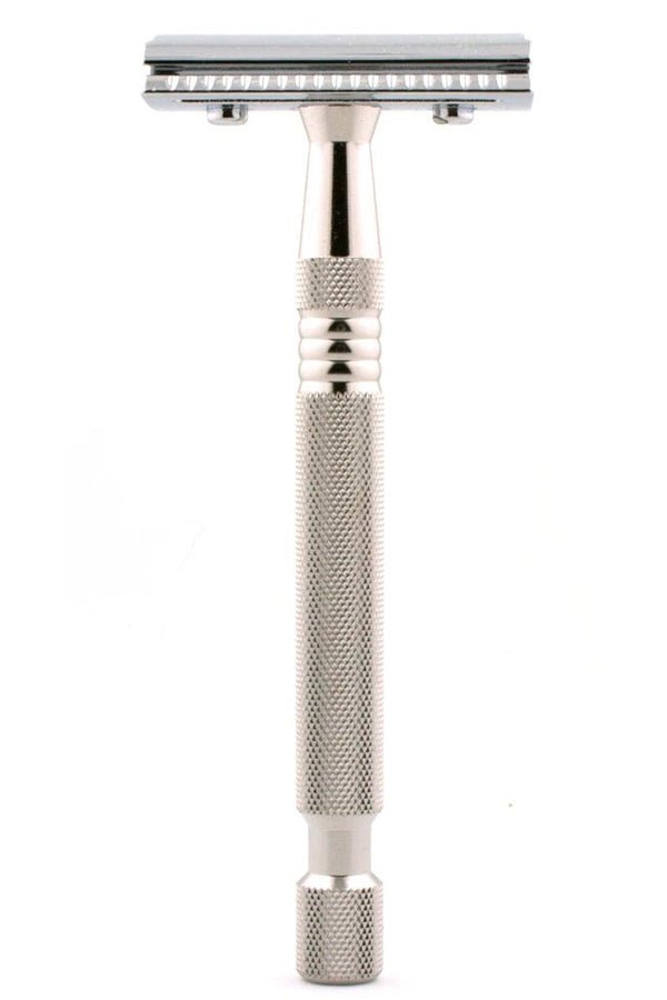 TIMOR double edge safety razor chroom 100mm handvat - Manandshaving - TIMOR