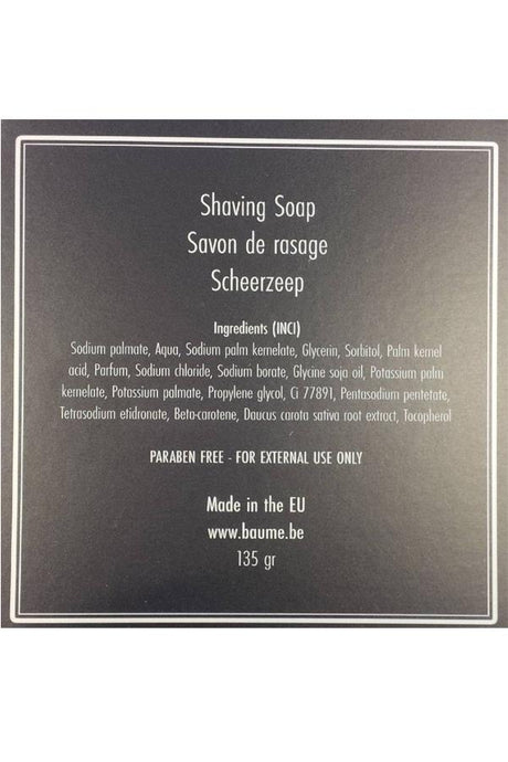 BAUME.BE scheerzeep 125gr - Manandshaving - BAUME.BE